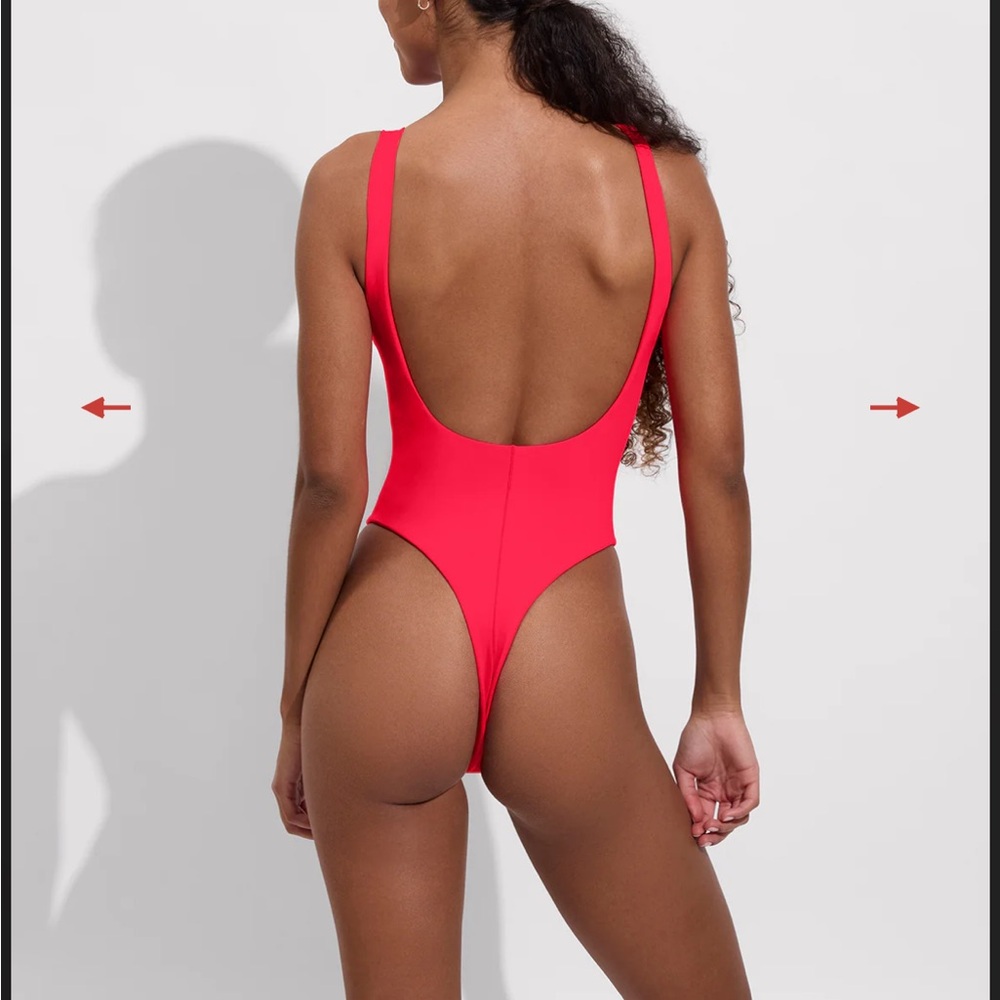Women's Rescue Red One-Piece Swimsuit M Medium Tall*